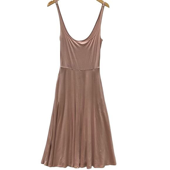 Reformation Rou Midi Dress with Pockets Size M in Blush - Picture 1 of 9